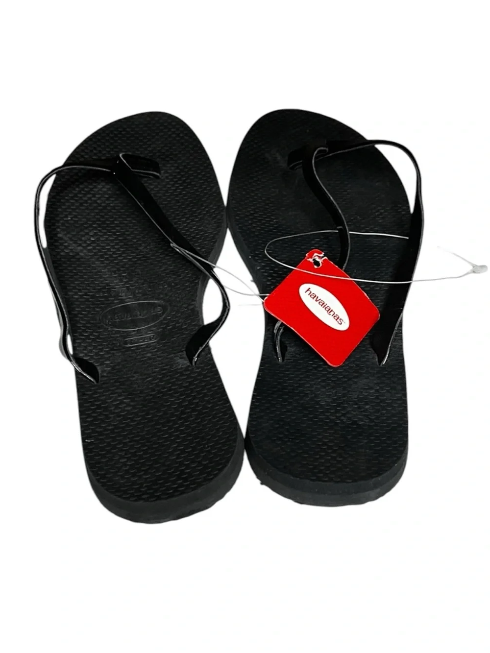 🌻NEW w/tag Havaianas You Black Glossy Thong Flip Flop Sandals Women's Size 9/10